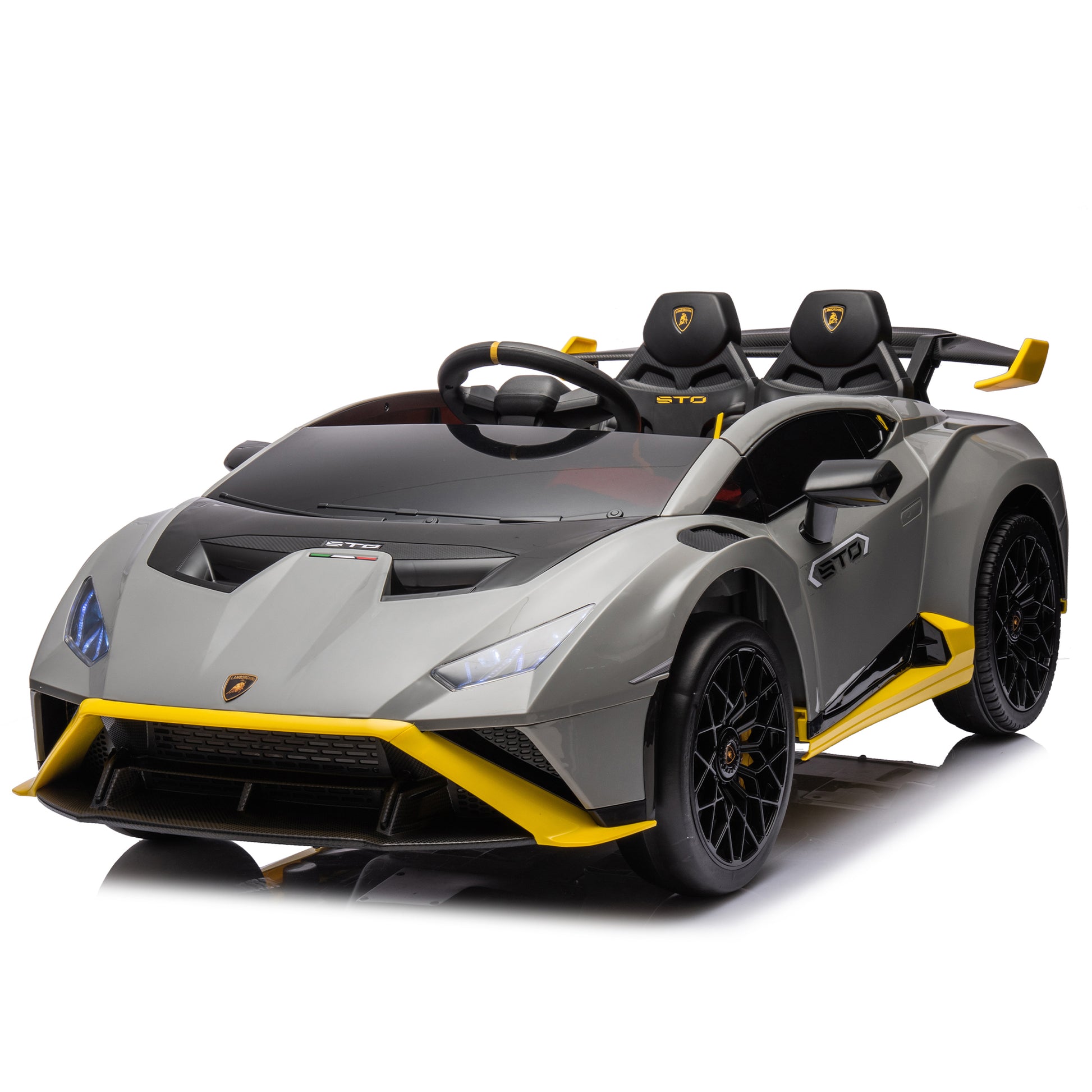 Lamborghini Huracan Sto 24V Kids Electric Ride On gray-polypropylene