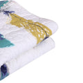 Boston Fabric Throw with Feather Prints,