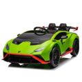 Lamborghini Huracan Sto 24V Kids Electric Ride On green-polypropylene