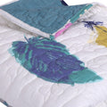 Boston Fabric Throw with Feather Prints,