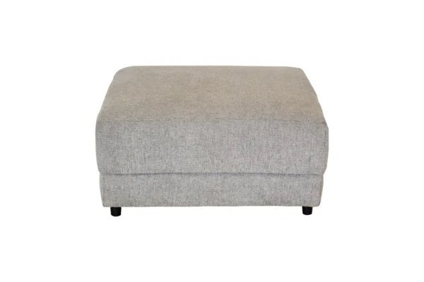 Contemporary 16" Ottoman, Fabric Upholstered 1 Pc gray-wood-primary living