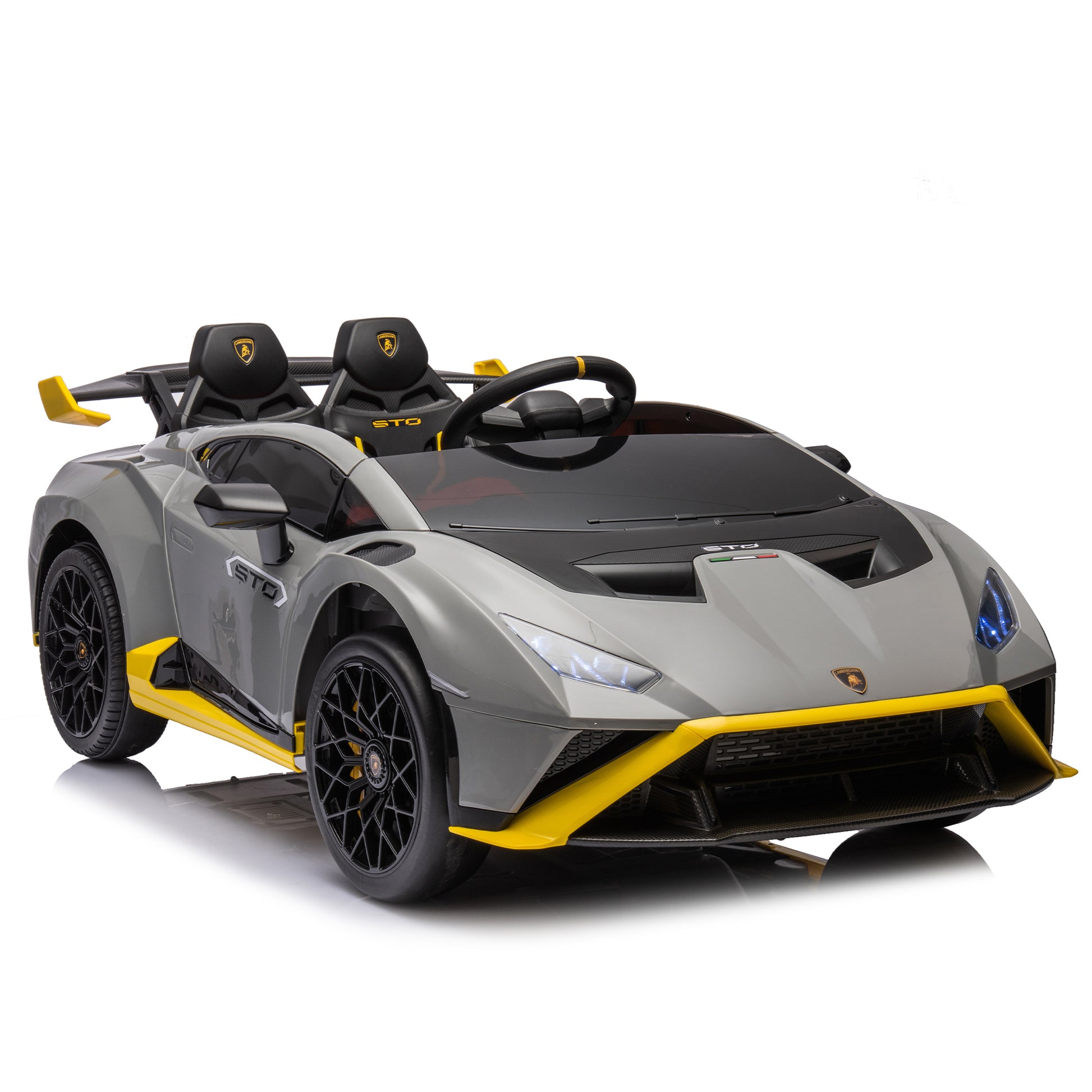 Lamborghini Huracan Sto 24V Kids Electric Ride On gray-polypropylene