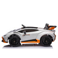 Lamborghini Huracan Sto 24V Kids Electric Ride On white-polypropylene