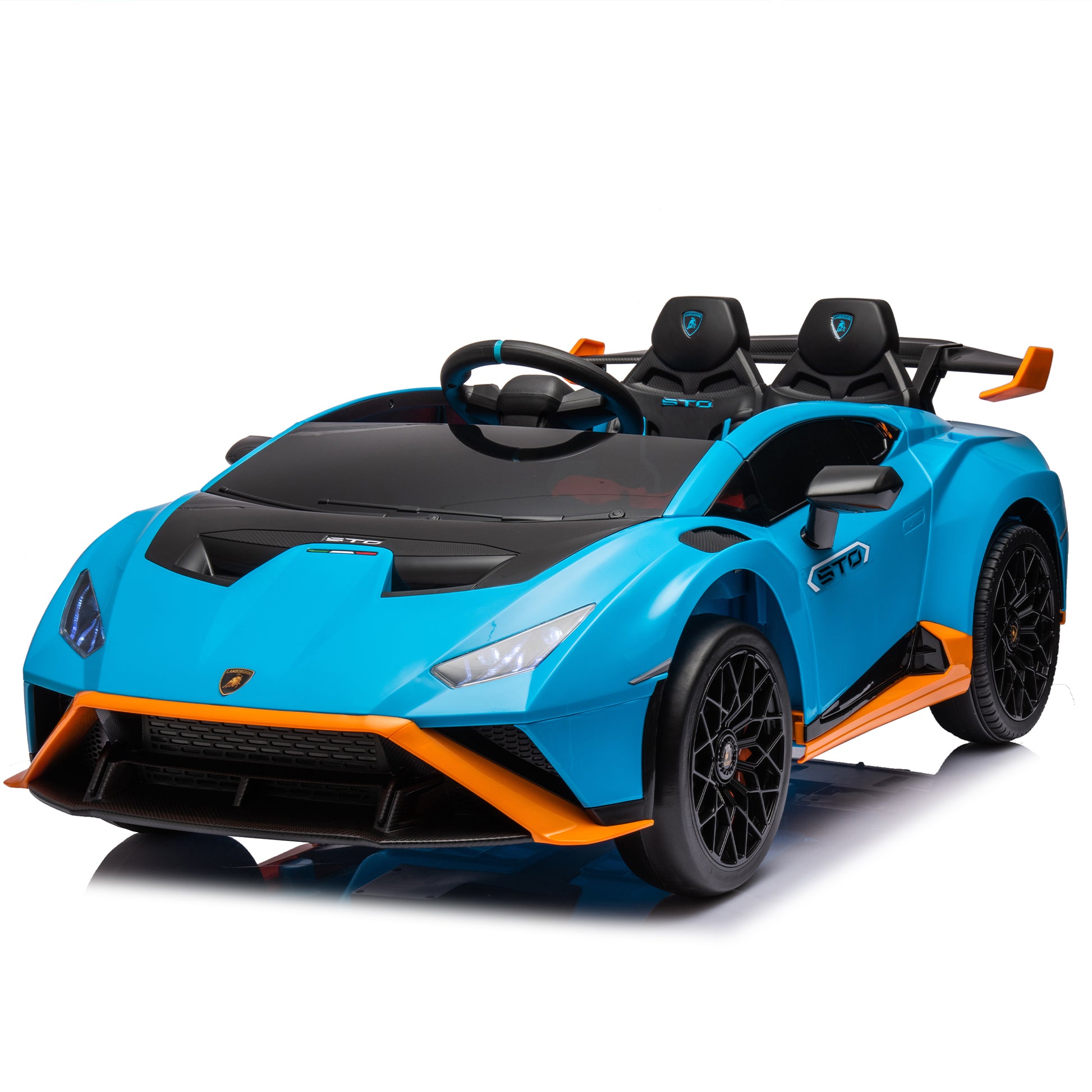 Lamborghini Huracan Sto 24V Kids Electric Ride On blue-polypropylene