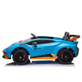 Lamborghini Huracan Sto 24V Kids Electric Ride On blue-polypropylene