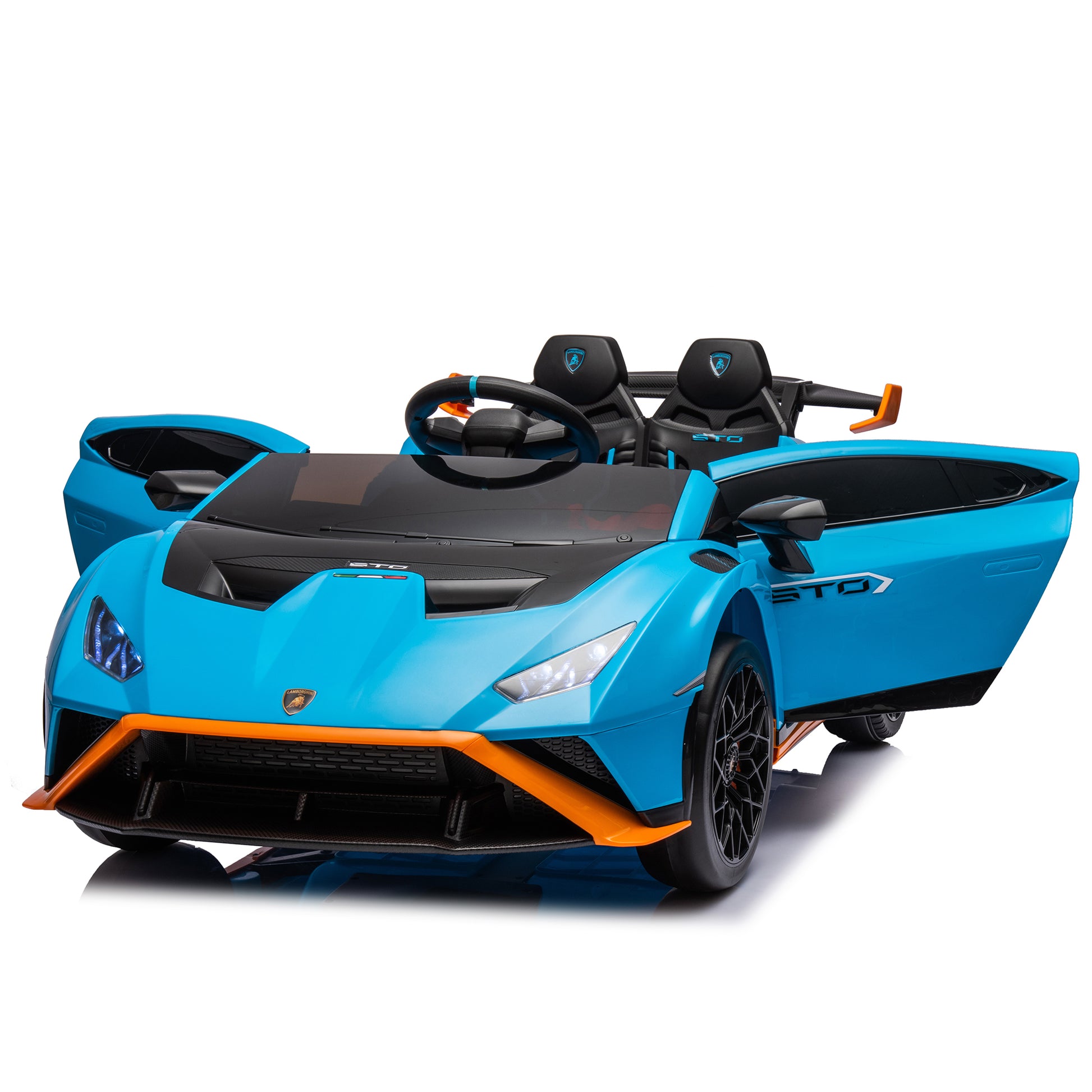 Lamborghini Huracan Sto 24V Kids Electric Ride On blue-polypropylene