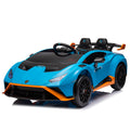 Lamborghini Huracan Sto 24V Kids Electric Ride On blue-polypropylene