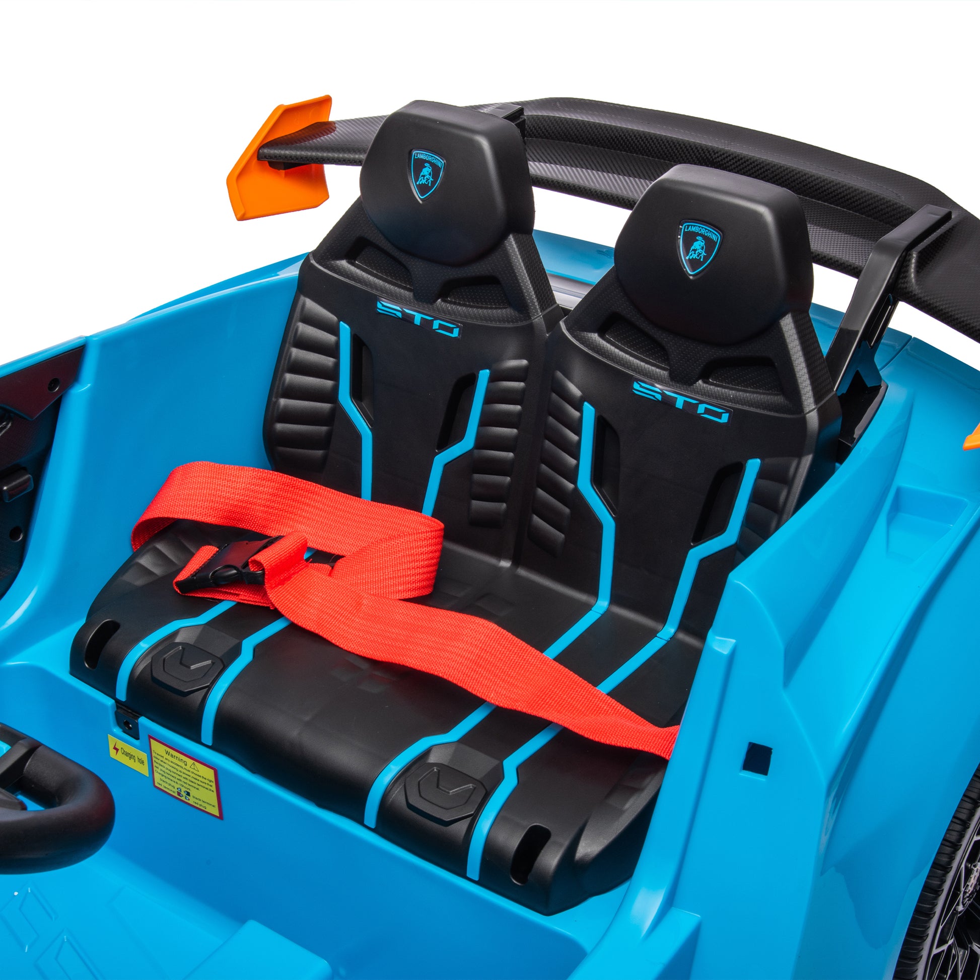 Lamborghini Huracan Sto 24V Kids Electric Ride On blue-polypropylene