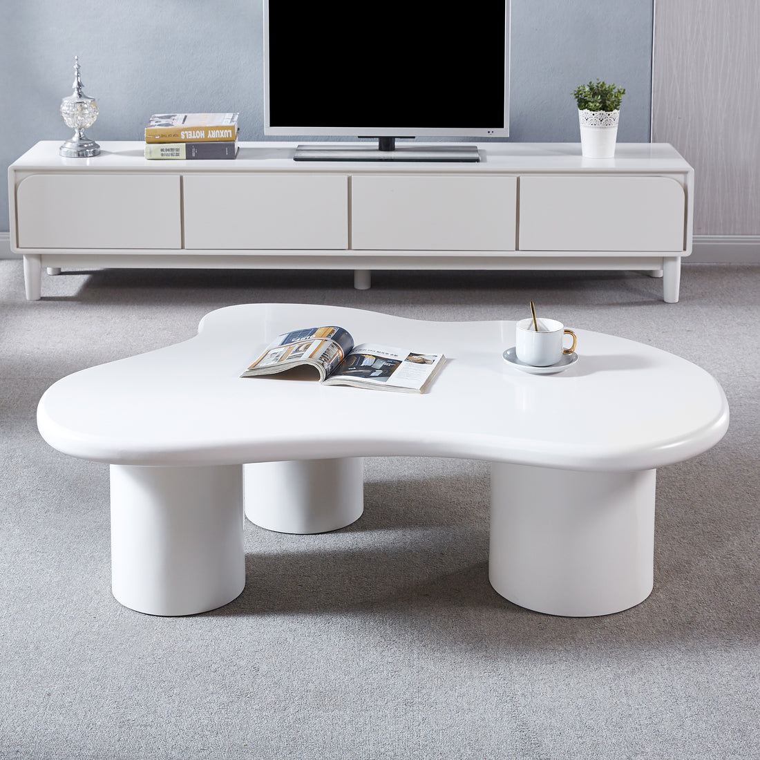 Modern Style Coffee Table with Unique Desktop