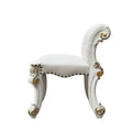 Acme Vendome Vanity Stool Beige Pu & Antique