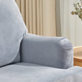 2 Seater Sofa Velvet Couches for Living Room, Sofas grey-metal-pillow back-pine-foam-velvet-2 seat