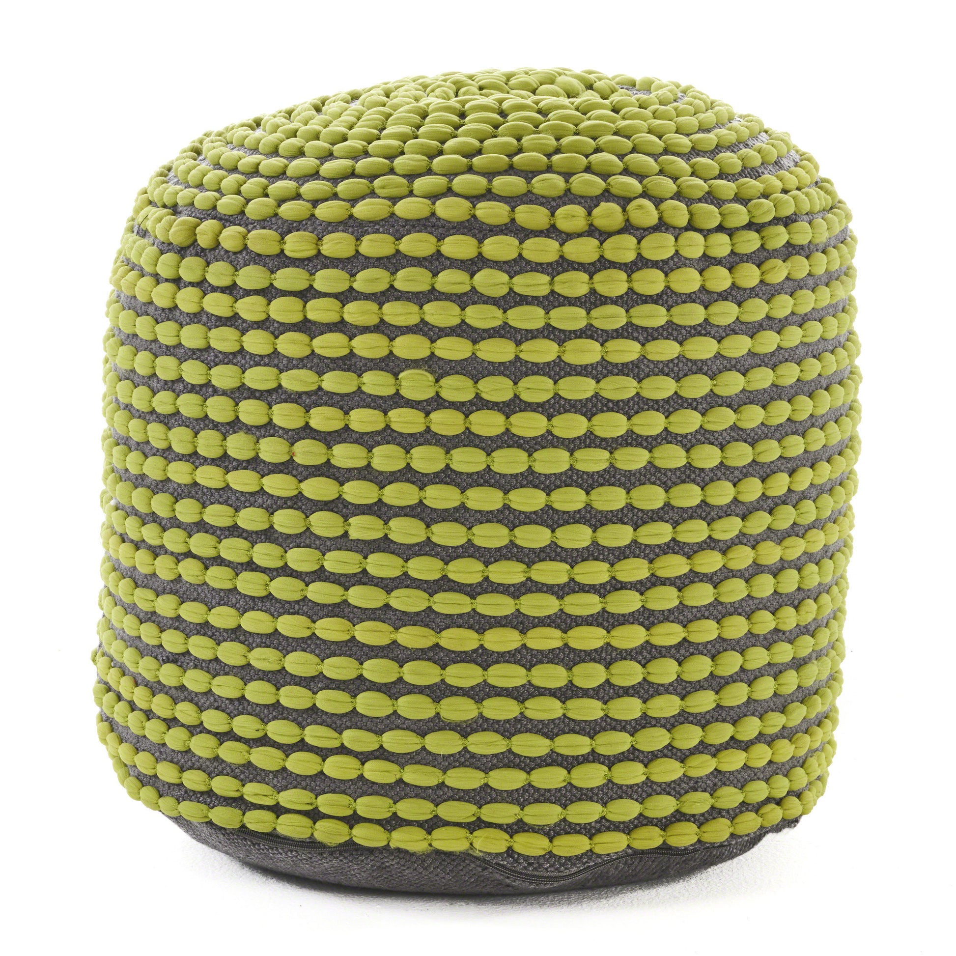 River Water Resistant Handcrafted Cylindrical Pouf green-waterproof fabric