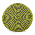 River Water Resistant Handcrafted Cylindrical Pouf green-waterproof fabric