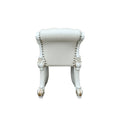 Acme Vendome Vanity Stool Beige Pu & Antique