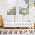 3 Seater Sofa Velvet Couches for Living Room, Sofas white-metal-pillow back-pine-foam-velvet-3 seat