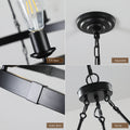 Retro style Large 2 Tier circular ceiling Ironwork black-retro-iron