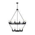 Retro style Large 2 Tier circular ceiling Ironwork black-retro-iron