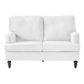 2 Seater Sofa Velvet Couches for Living Room, Sofas white-metal-pillow back-pine-foam-velvet-2 seat