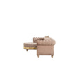 Julia Gold Detailed Tufted Upholstery Sectional made taupe-velvet-wood-primary living