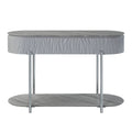 Acme Yukino Sofa Table, Gray High Gloss & Chrome