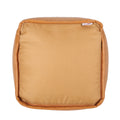 Candy Contemporary Faux Leather Suqare Pouf, Caramel caramel-faux leather