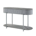 Acme Yukino Sofa Table, Gray High Gloss & Chrome