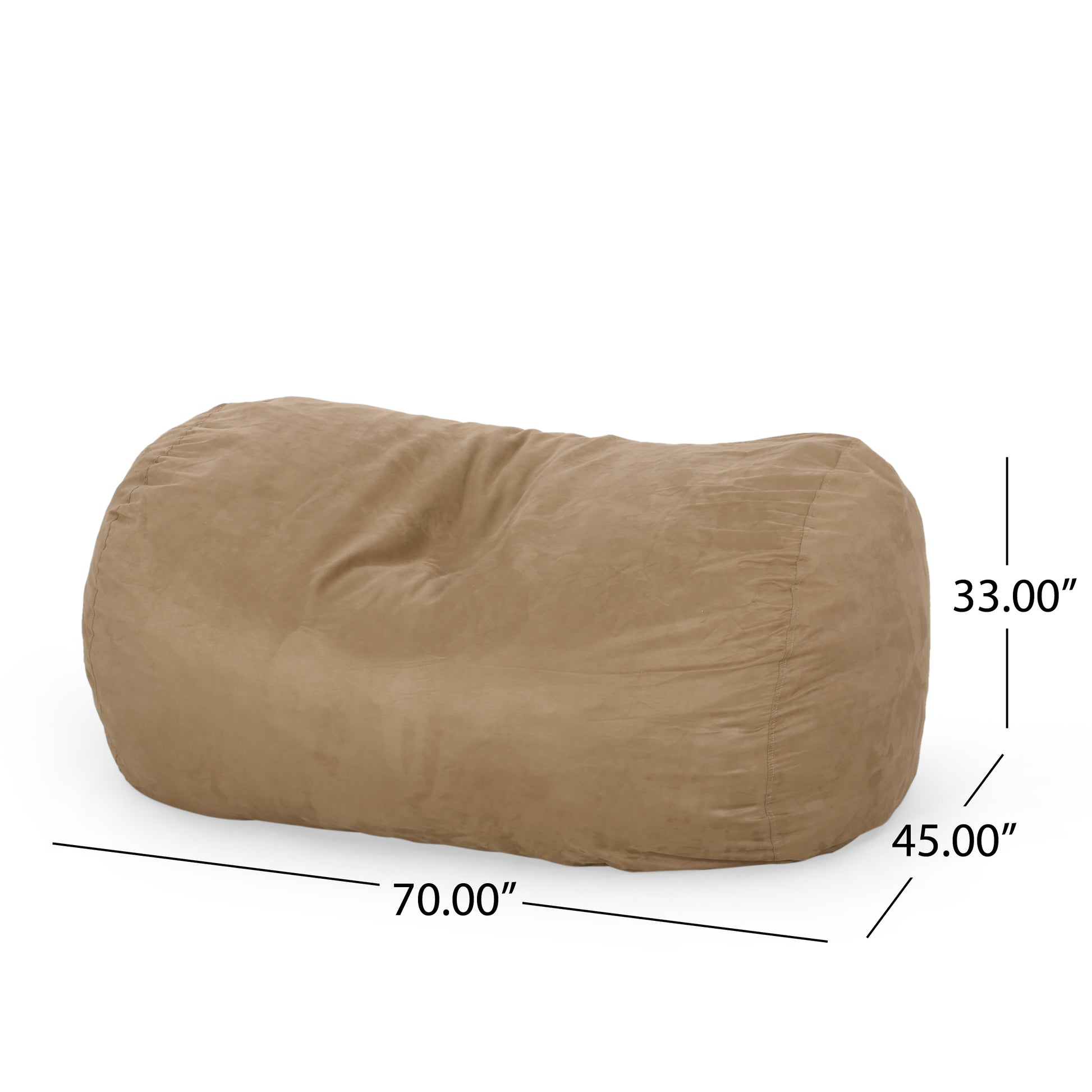 Potrero 6.5 Foot Microfiber Cylindrical Bean Bag,