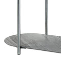 Acme Yukino Sofa Table, Gray High Gloss & Chrome