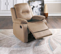 Elegant Modern Peat Color Microfiber Motion Recliner grey+brown-microfiber-manual-handle-metal-primary