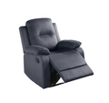 Elegant Modern Ebony Color Microfiber Motion Recliner ebony-microfiber-manual-handle-metal-primary