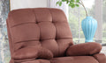 Contemporary Chocolate Color Plush Microfiber Motion chocolate-microfiber-manual-handle-metal-primary