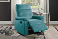 Luxurious Velvet Teal Blue Color Motion Recliner Chair teal blue-velvet-manual-handle-metal-primary