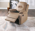 Elegant Modern Peat Color Microfiber Motion Recliner grey+brown-microfiber-manual-handle-metal-primary