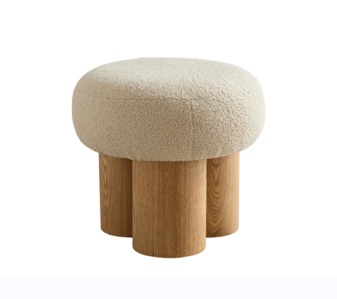 W8017 1 Mushroom Stool, Grieg Plush Cushion,