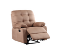 Contemporary Peat Color Plush Microfiber Motion grey+brown-microfiber-manual-handle-metal-primary