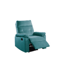 Luxurious Velvet Teal Blue Color Motion Recliner Chair teal blue-velvet-manual-handle-metal-primary