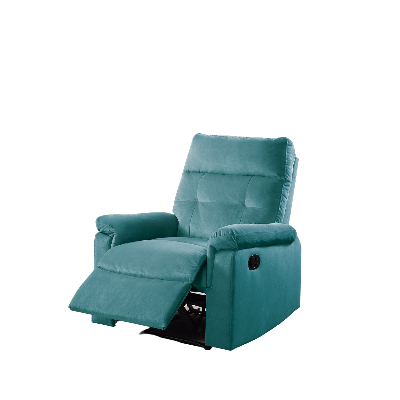 Luxurious Velvet Teal Blue Color Motion Recliner Chair teal blue-velvet-manual-handle-metal-primary