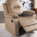 Elegant Modern Peat Color Microfiber Motion Recliner grey+brown-microfiber-manual-handle-metal-primary