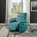 Luxurious Velvet Teal Blue Color Motion Recliner Chair teal blue-velvet-manual-handle-metal-primary