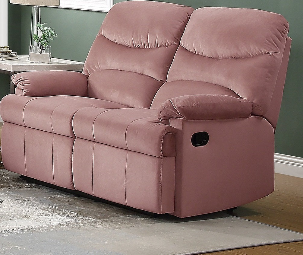 Luxurious Velvet Blush Pink Color 2 Seater Manual pink-velvet-primary living
