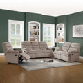 Luxurious Velvet Light Brown Color 1pc Motion Recliner light brown-velvet-manual-handle-metal-primary