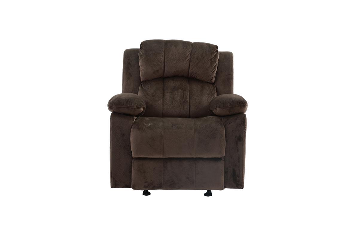 Motion Recliner Chair 1pc Rocker Recliner Couch Living brown-primary living