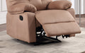 Contemporary Peat Color Plush Microfiber Motion grey+brown-microfiber-manual-handle-metal-primary