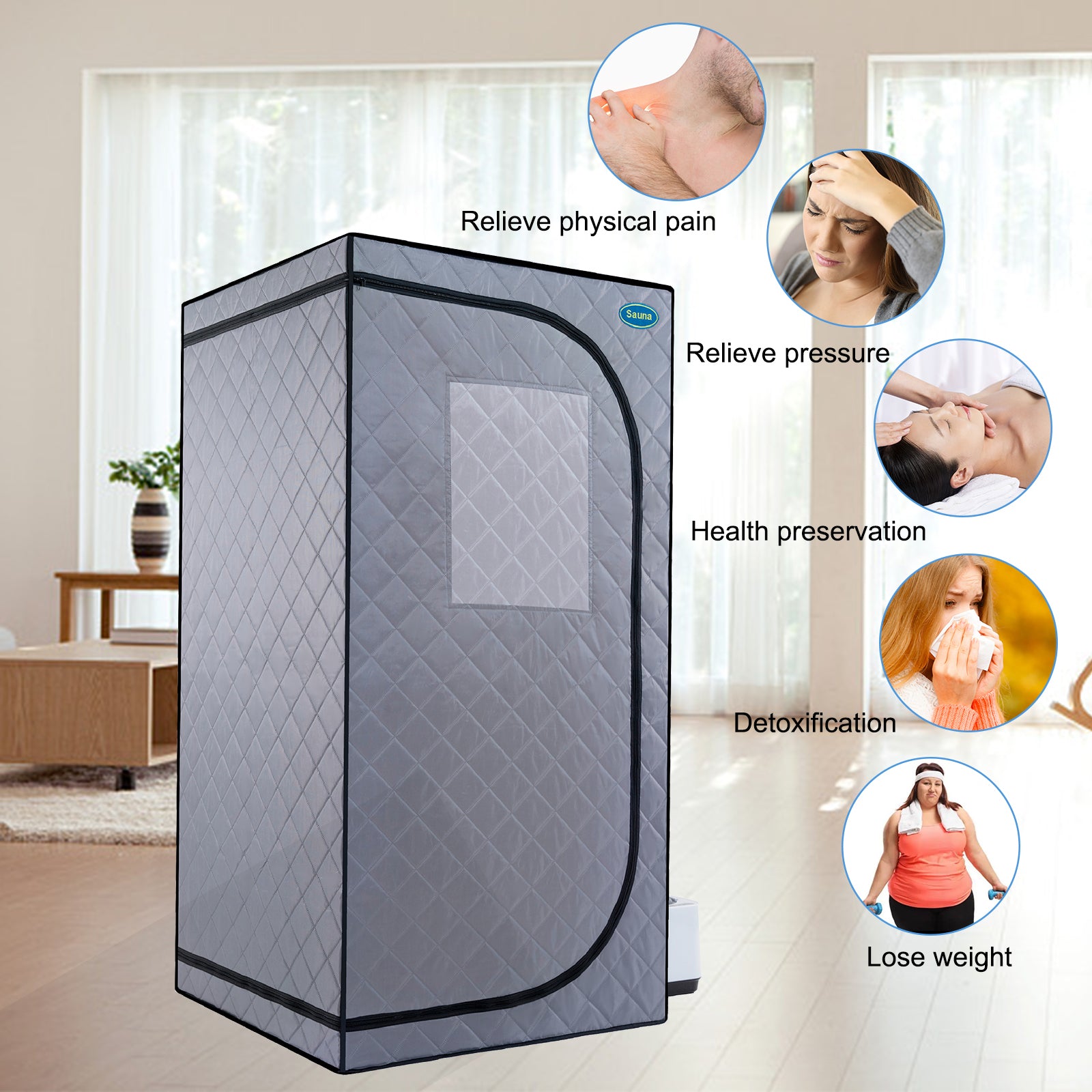 Portable Grey Mini Plus style Steam Sauna tent