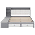 Queen Size Low Profile Platform Bed Frame With -