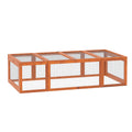 PawHut Large Wooden Rabbit Hutch Bunny Hutch Small orange-wood