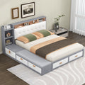 Queen Size Low Profile Platform Bed Frame With -