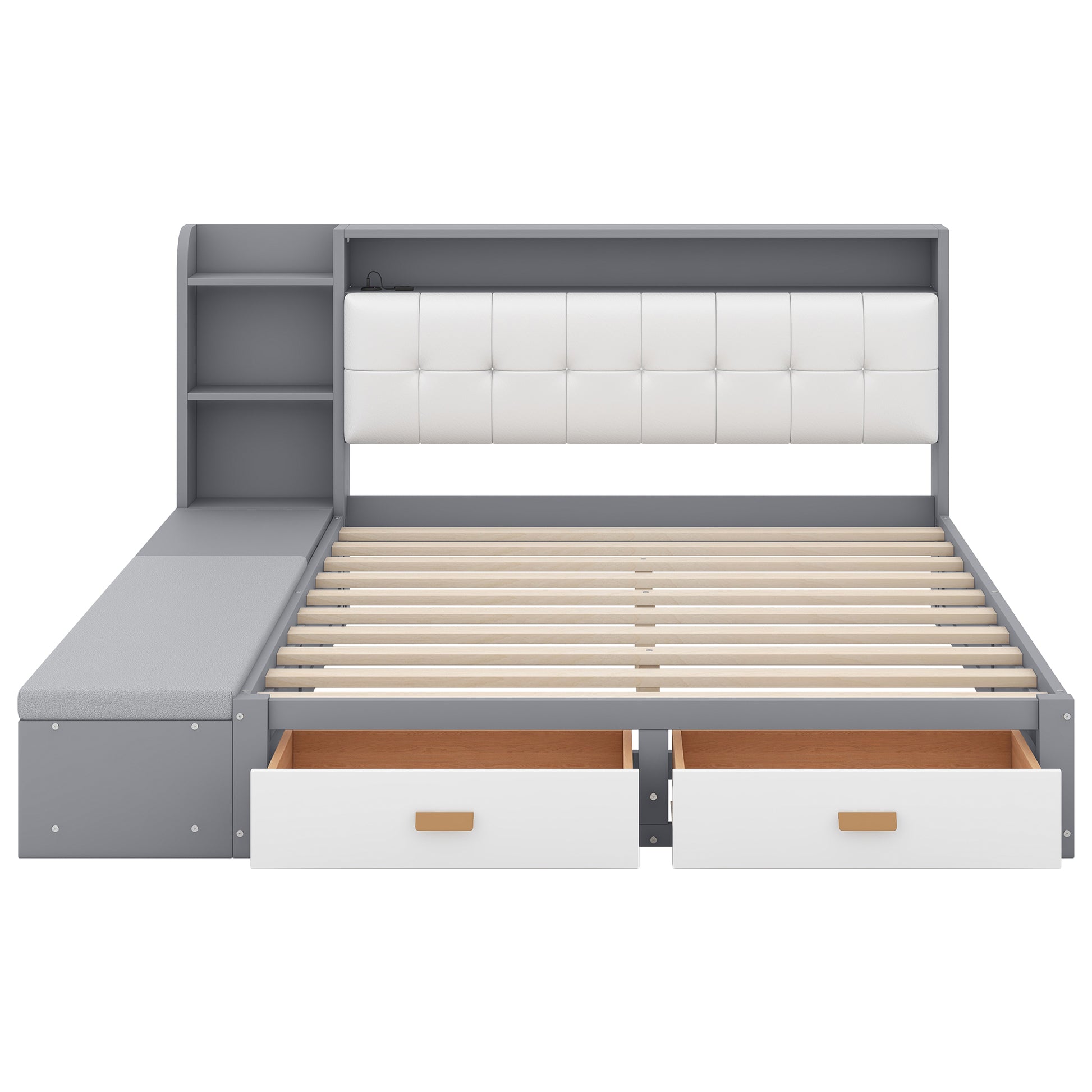 Queen Size Low Profile Platform Bed Frame With -