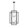 8 Lights Lantern Tiered Pendant Light Fixtures silver-farmhouse-iron