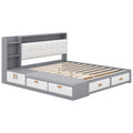 Queen Size Low Profile Platform Bed Frame With -